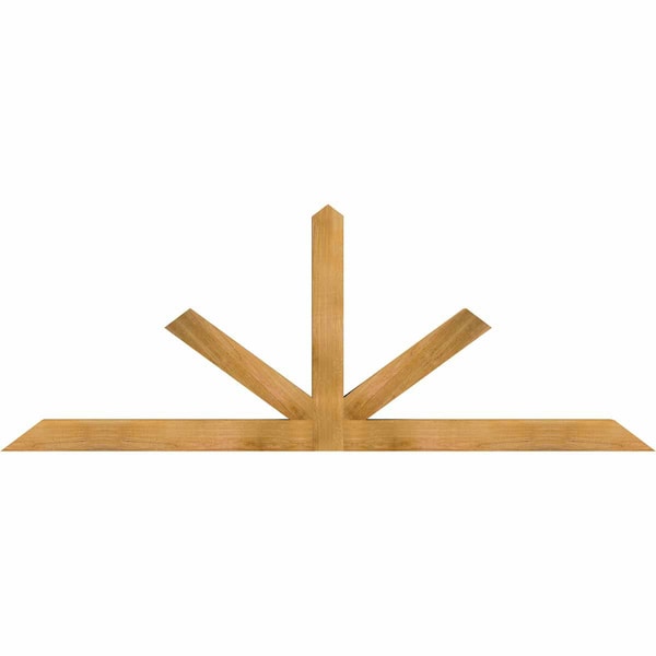 Ekena Millwork Saratoga Rough Sawn Timber Gable Bracket, Western Red Cedar, 84"W x 31"H x 4"D x 4"F, 9/12 Pitch GBW084X31X0404SAR00RWR - main